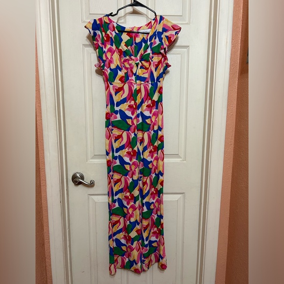 Jumpsuit Ann Miller rayon/linen size 30 USA M - Picture 4 of 10